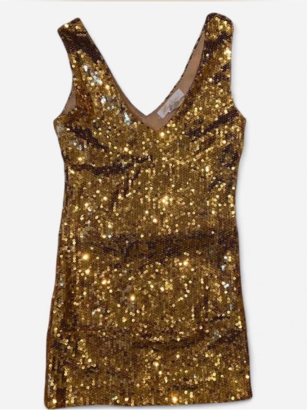 Gold Sequin Sleeveless top